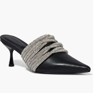 SIMKHAI Women’s Lian Strappy Embellished Pointed Toe Mules